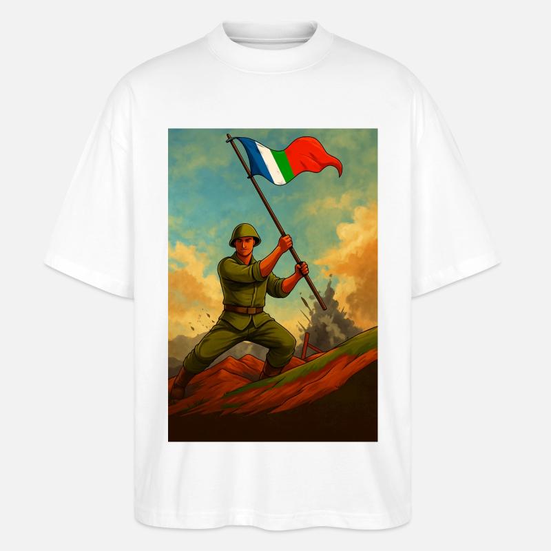 FIRST GENERATION MOLUCCANS - Stanley/Stella Oversized Unisex Organic T-shirt Blaster 2.0 - white