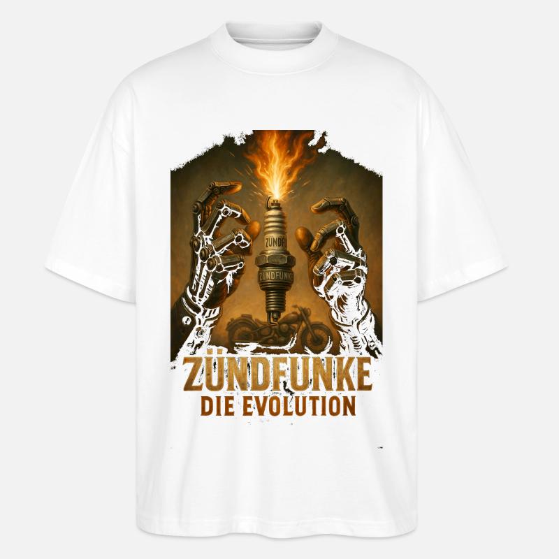 ZÜNDFUNKE – The Evolution - Stanley/Stella Oversized Unisex Organic T-shirt Blaster 2.0 - white