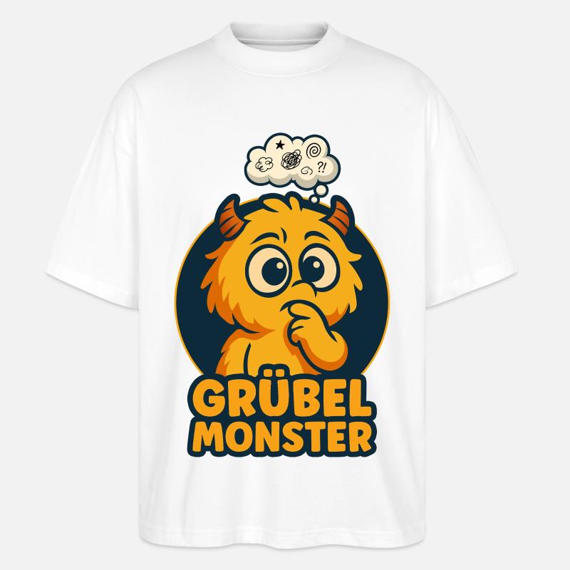 Monstres couvants – Mignon, réfléchi et drôle - T-shirt bio Blaster 2.0 coupe oversize Stanley/Stella Unisexe - blanc