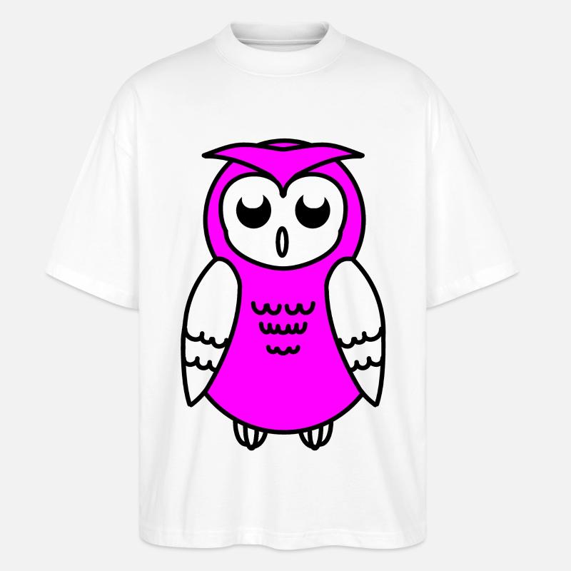 Eule - Stanley/Stella Oversized Unisex Bio T-Shirt Blaster 2.0 - Weiß