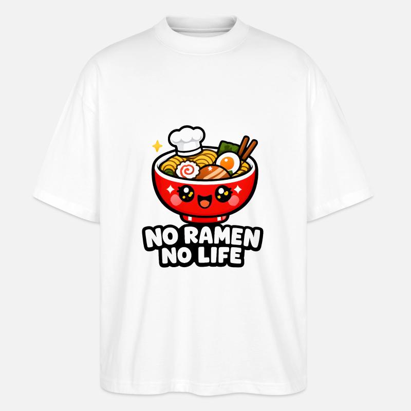 No Ramen No Life - Stanley/Stella Oversized Unisex Bio T-Shirt Blaster 2.0 - Weiß