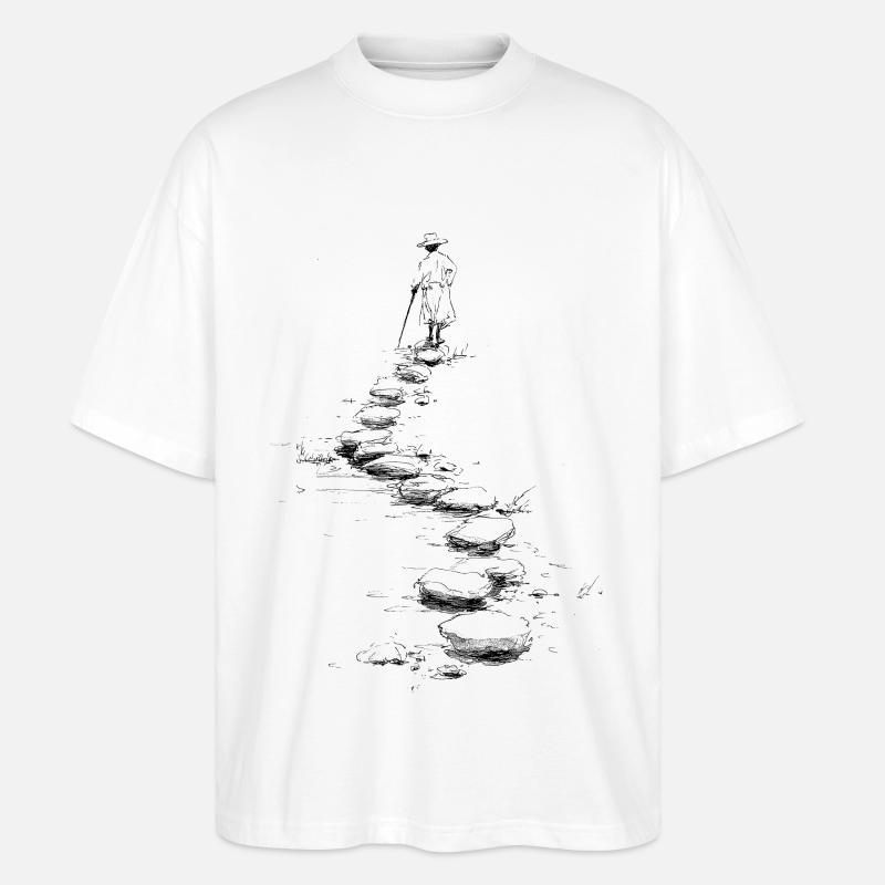 walk the path - Stanley/Stella Oversized Unisex Bio T-Shirt Blaster 2.0 - Weiß