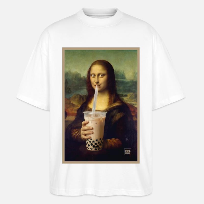 Mona Sip Bubble Tea Portrait - T-shirt bio Blaster 2.0 coupe oversize Stanley/Stella Unisexe - blanc