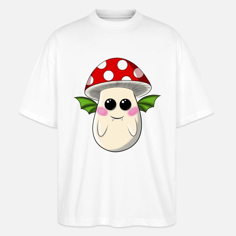 Toadstool bat - Stanley/Stella Oversized Unisex Organic T-shirt Blaster 2.0 - white