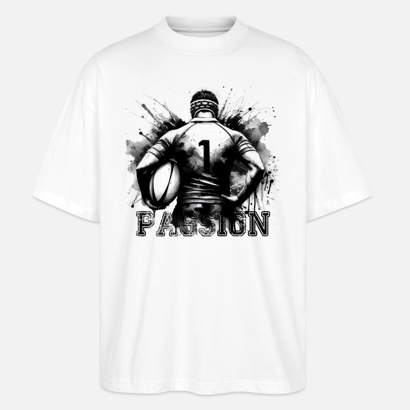 Rugby - Stanley/Stella Oversized Unisex Bio T-Shirt Blaster 2.0 - Weiß