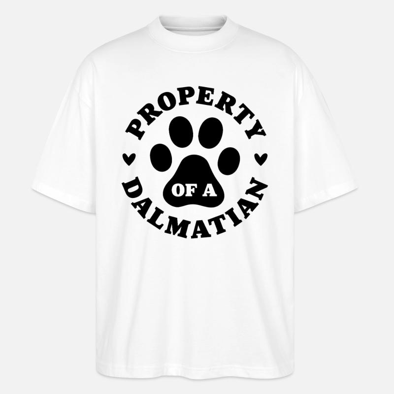 Propriété d’un Dalmatien - T-shirt bio Blaster 2.0 coupe oversize Stanley/Stella Unisexe - blanc