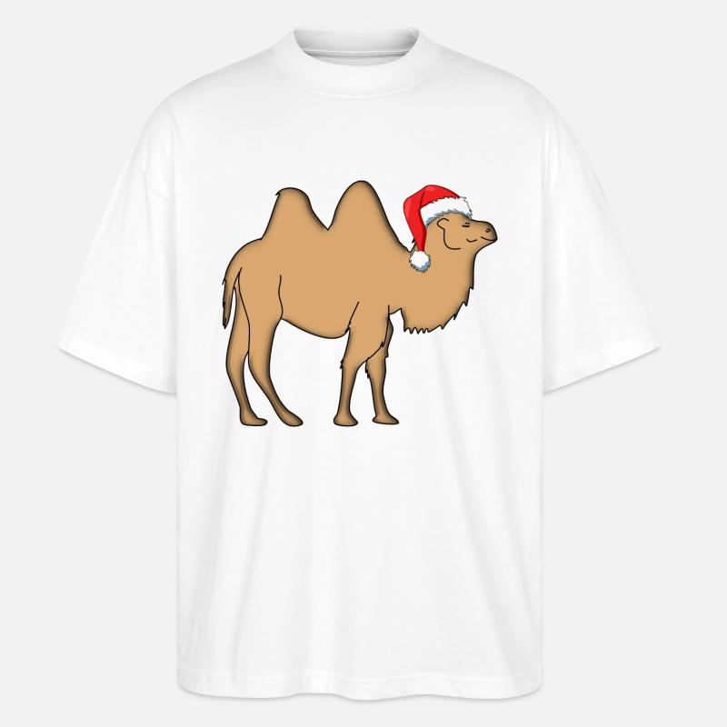 kamel mit weihnachtsmütze - Stanley/Stella Oversized Unisex Bio T-Shirt Blaster 2.0 - Weiß