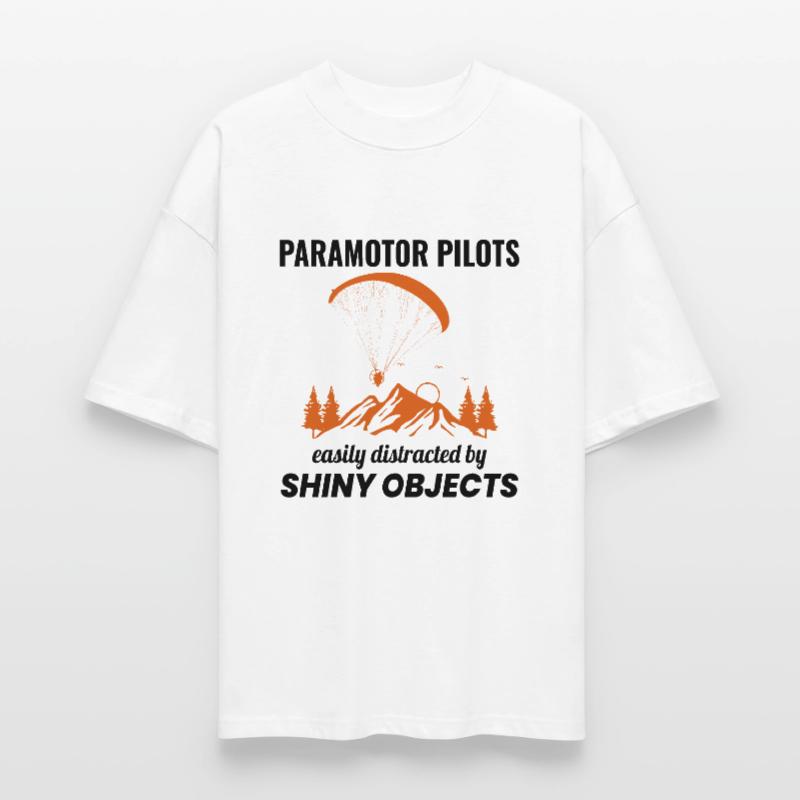 Paramotor Pilot Paramotoring Powered Paraglider Stanley/Stella Oversized Unisex Organic T-shirt Blaster 2.0