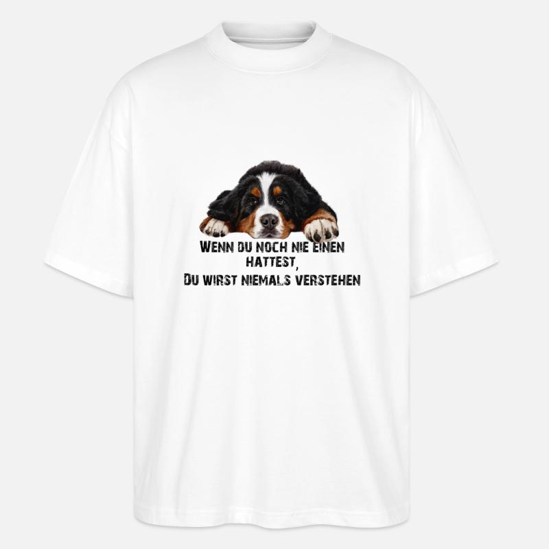 Berner sennenhund - Stanley/Stella Oversized Unisex Bio T-Shirt Blaster 2.0 - Weiß