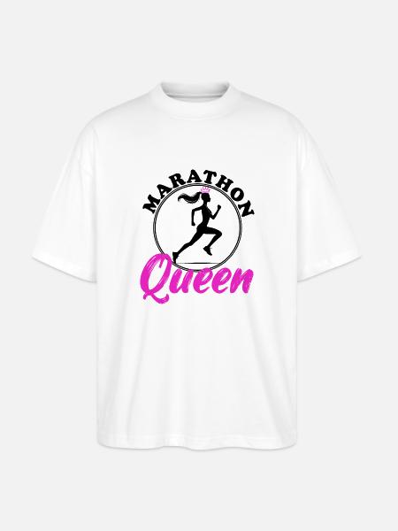 Marathon Queen - Stanley/Stella Oversized Unisex Organic T-shirt Blaster 2.0 - white