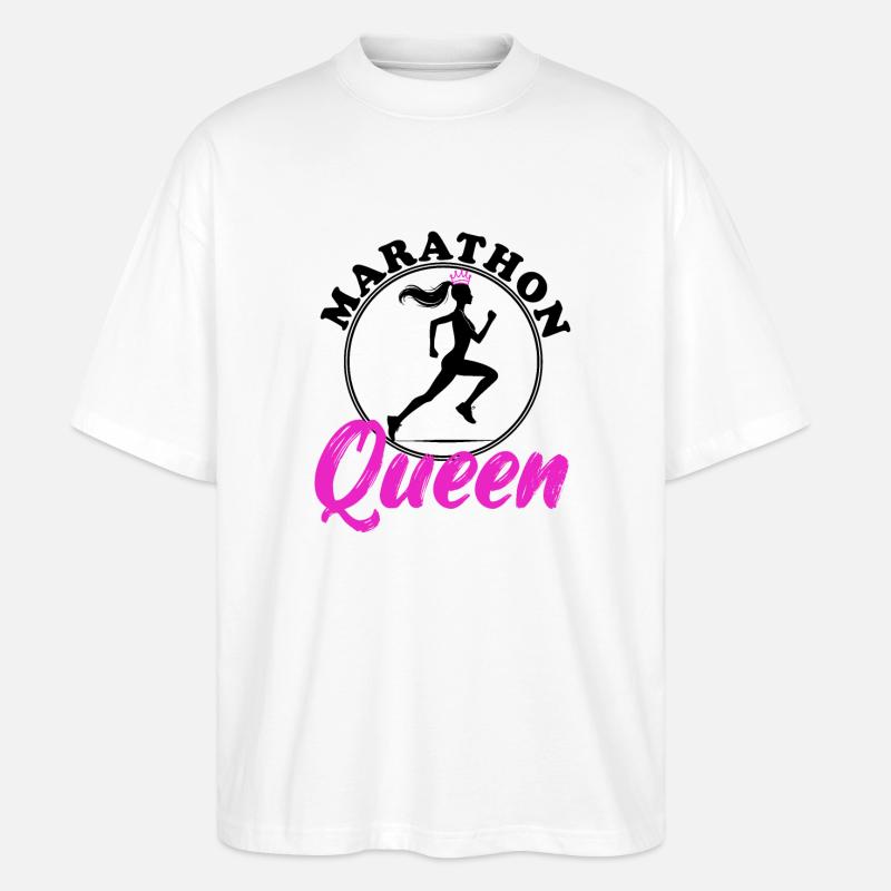 Reine du marathon - T-shirt bio Blaster 2.0 coupe oversize Stanley/Stella Unisexe - blanc