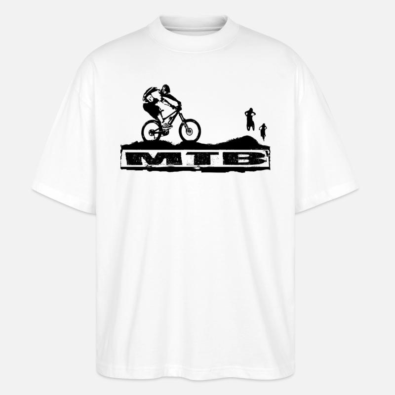 Vélo VTT - T-shirt bio Blaster 2.0 coupe oversize Stanley/Stella Unisexe - blanc