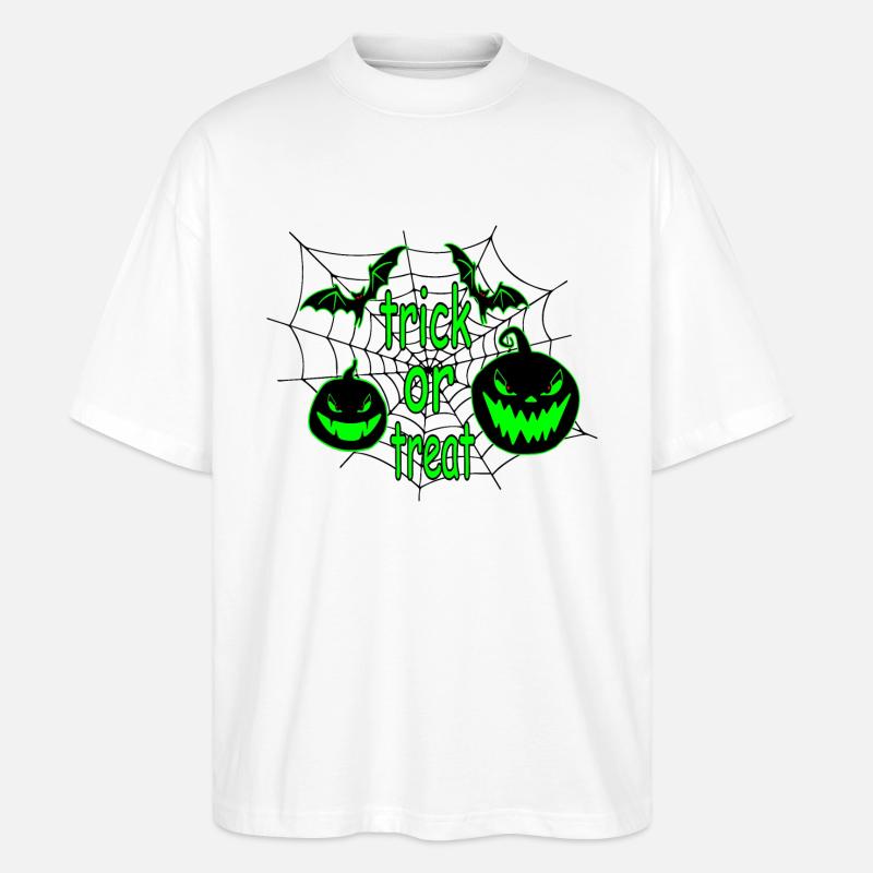 Halloween-Leuchtkürbisse - Stanley/Stella Oversized Unisex Bio T-Shirt Blaster 2.0 - Weiß