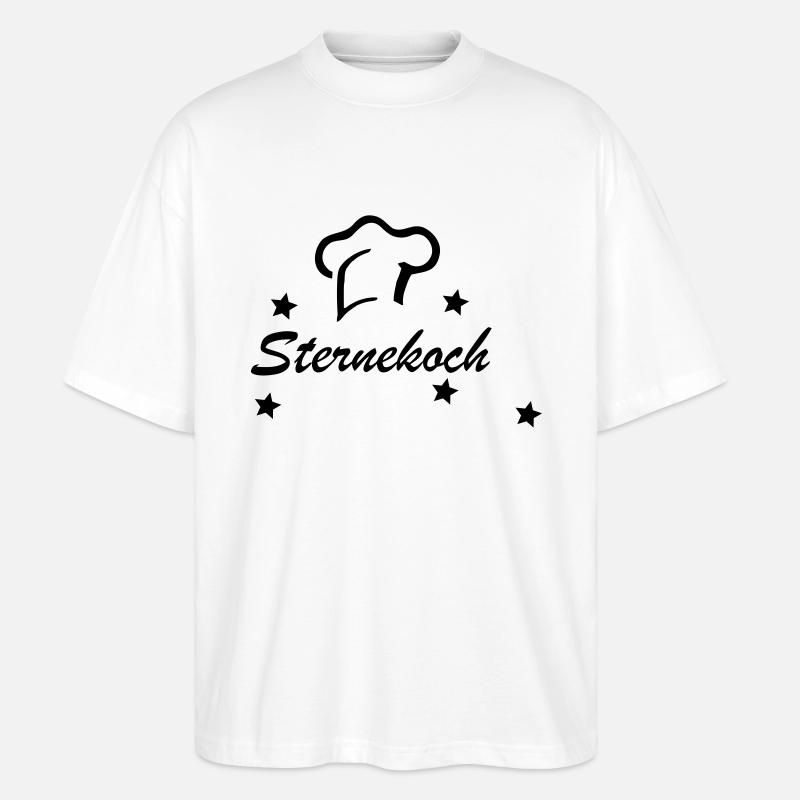 sternekoch - Stanley/Stella Oversized Unisex Bio T-Shirt Blaster 2.0 - Weiß