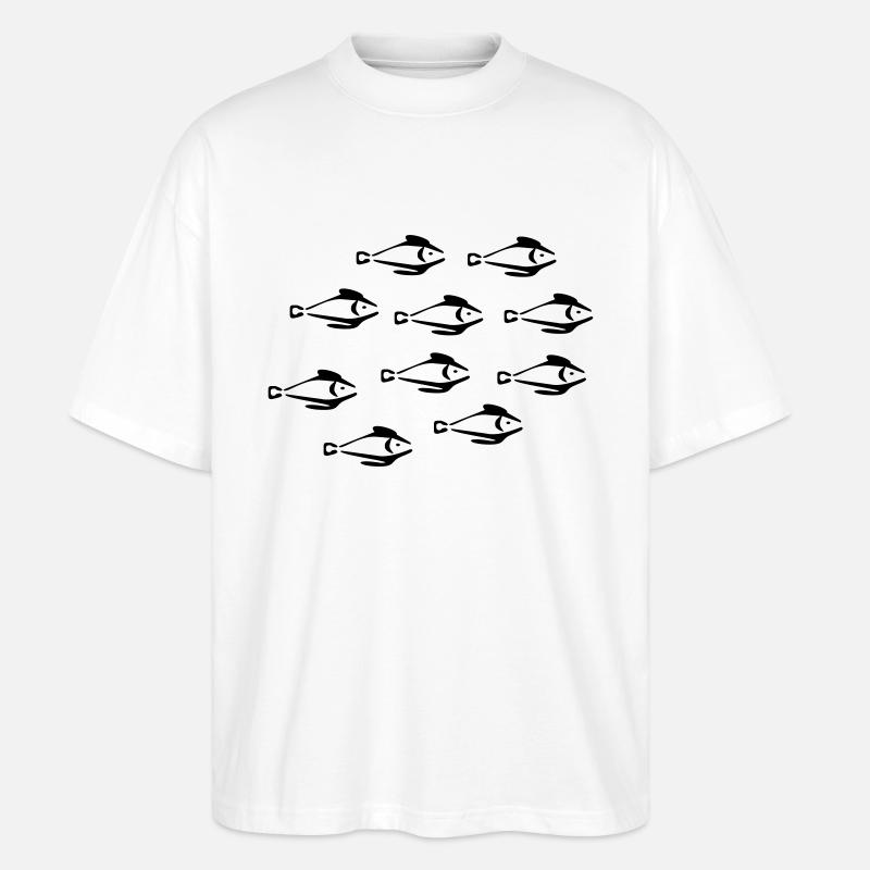 Fische - Stanley/Stella Oversized Unisex Bio T-Shirt Blaster 2.0 - Weiß