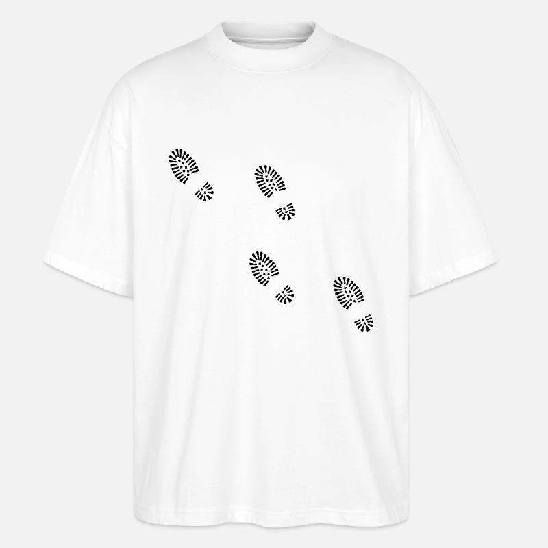 traces empreintes - T-shirt bio Blaster 2.0 coupe oversize Stanley/Stella Unisexe - blanc