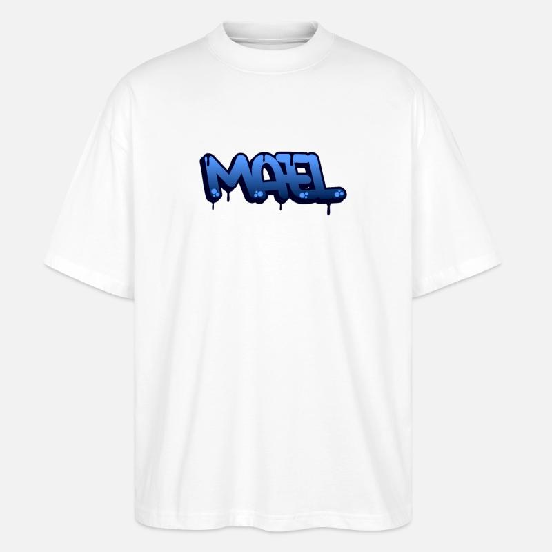 Graffiti Vorname Mael - Stanley/Stella Oversized Unisex Bio T-Shirt Blaster 2.0 - Weiß