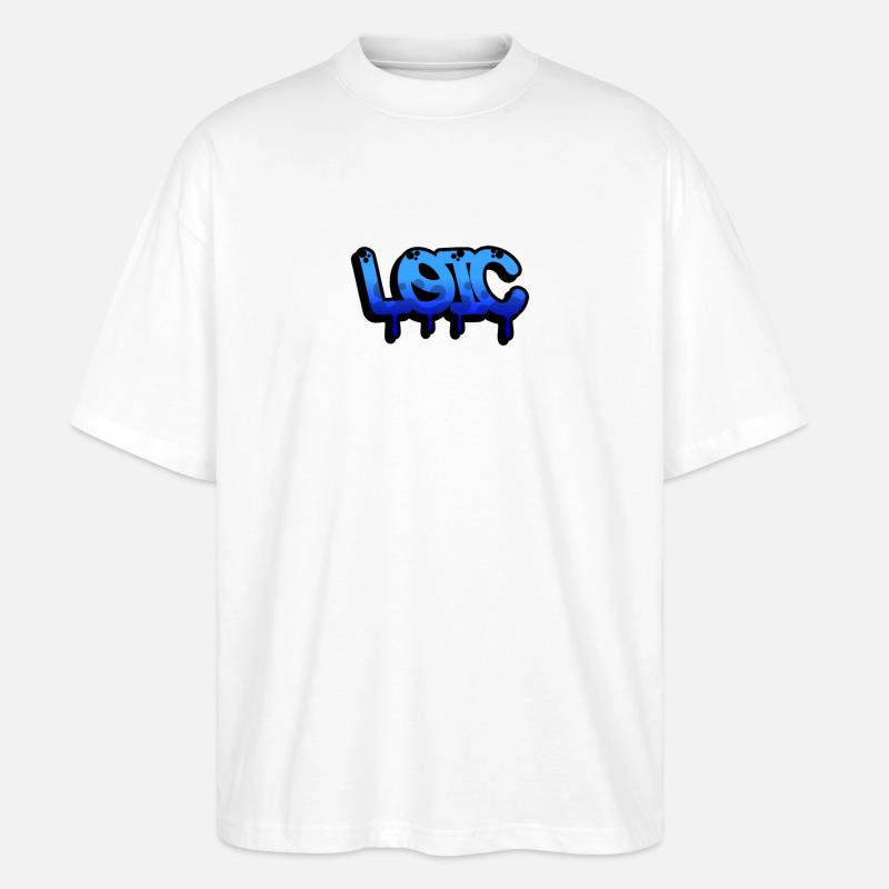 Graffiti Vorname Loic - Stanley/Stella Oversized Unisex Bio T-Shirt Blaster 2.0 - Weiß