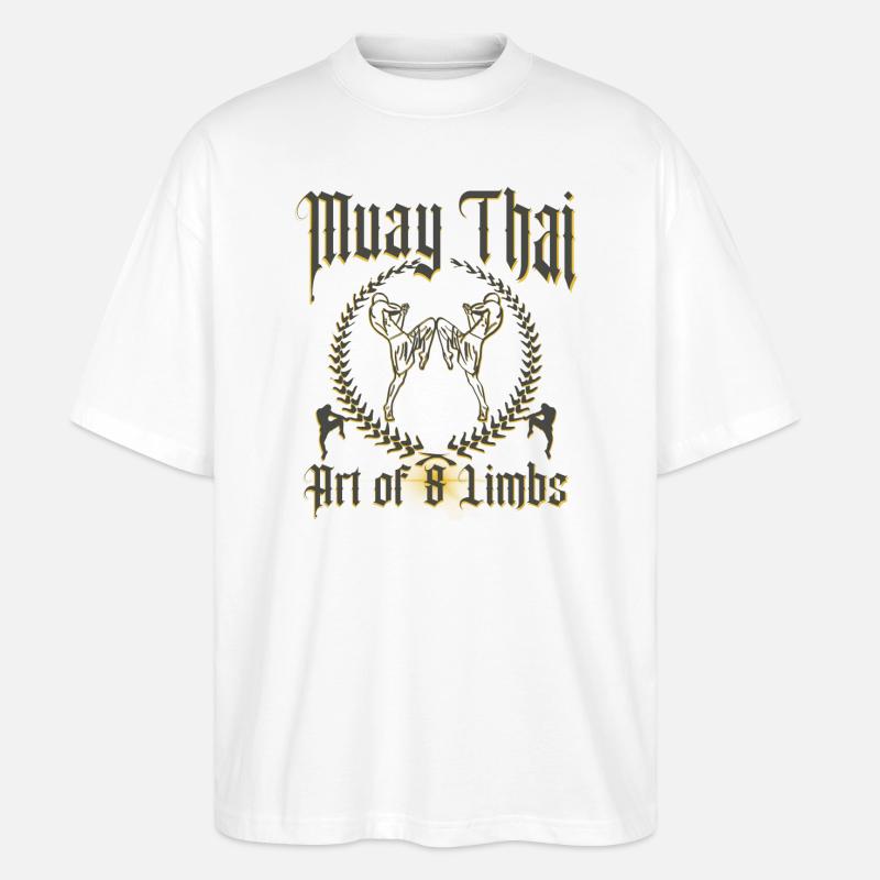 Muay Thai Kickboxen - Stanley/Stella Oversized Unisex Bio T-Shirt Blaster 2.0 - Weiß