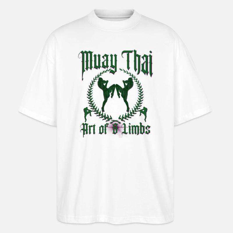 Muay Thai Kickboxen - Stanley/Stella Oversized Unisex Bio T-Shirt Blaster 2.0 - Weiß