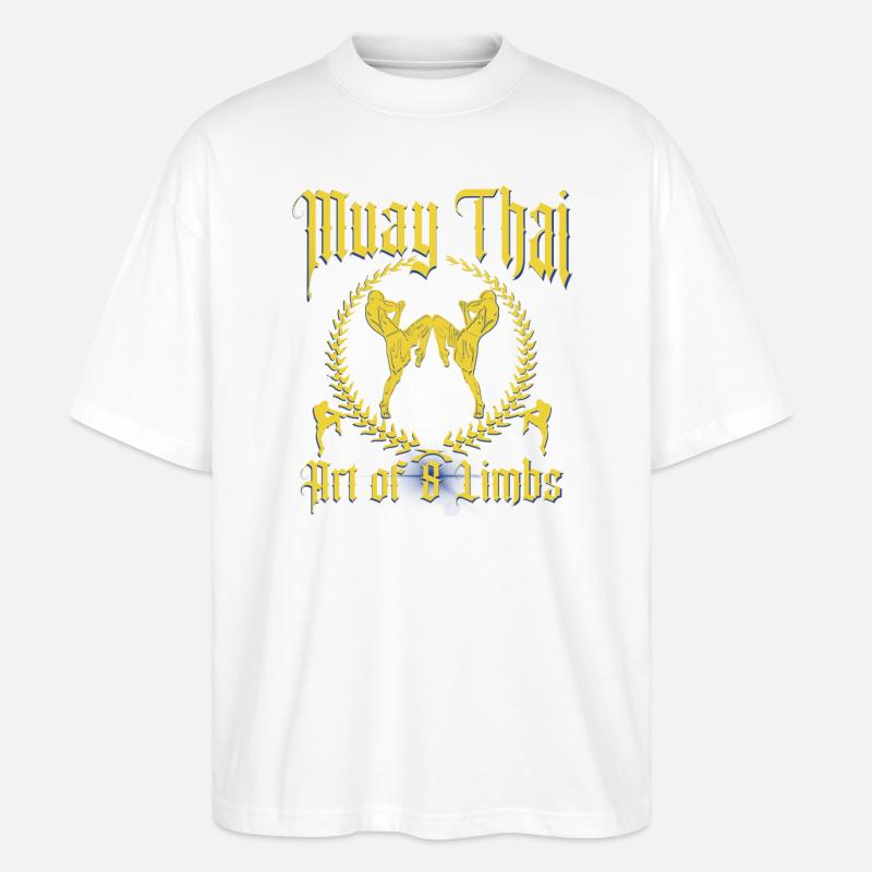 Muay Thai Kickboxen - Stanley/Stella Oversized Unisex Bio T-Shirt Blaster 2.0 - Weiß