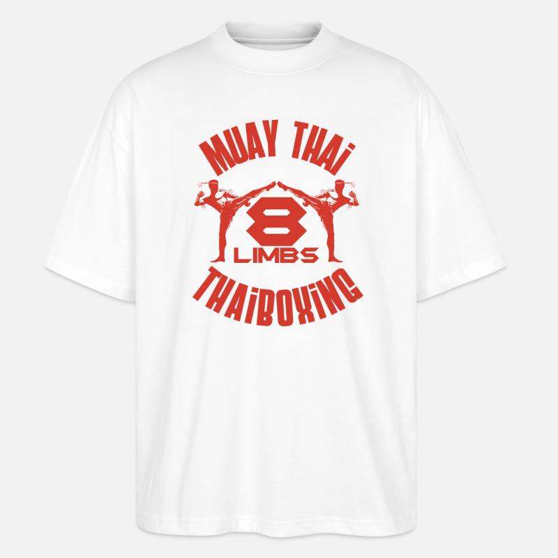 Muay Thaïlande Thaïlande - T-shirt bio Blaster 2.0 coupe oversize Stanley/Stella Unisexe - blanc