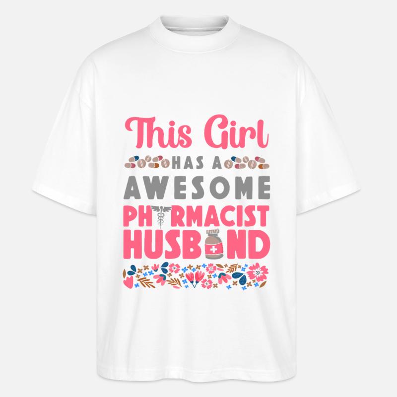 Pharmacy Tech Technician - Stanley/Stella Oversized Unisex Organic T-shirt Blaster 2.0 - white