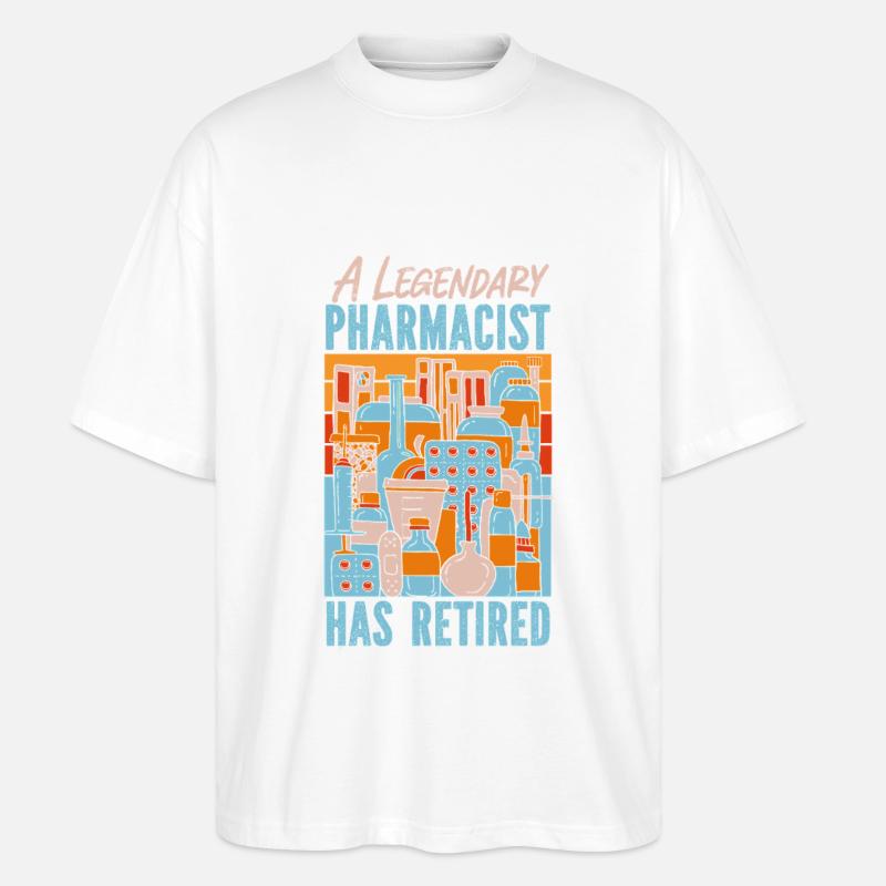 Pharmacy Tech Technician - Stanley/Stella Oversized Unisex Bio T-Shirt Blaster 2.0 - Weiß