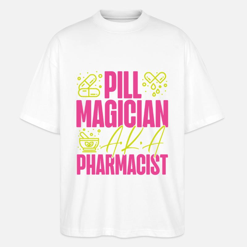 Pharmacy Tech Technician - Stanley/Stella Oversized Unisex Organic T-shirt Blaster 2.0 - white