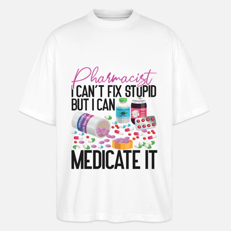 Pharmacy Tech Technician - Stanley/Stella Oversized Unisex Bio T-Shirt Blaster 2.0 - Weiß