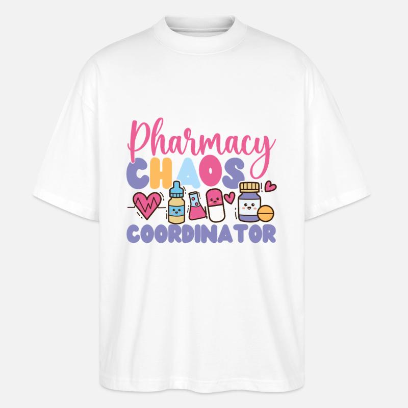 Pharmacy Tech Technician - Stanley/Stella Oversized Unisex Bio T-Shirt Blaster 2.0 - Weiß