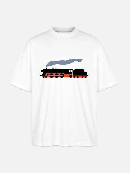 Dampflok - Stanley/Stella Oversized Unisex Bio T-Shirt Blaster 2.0 - Weiß