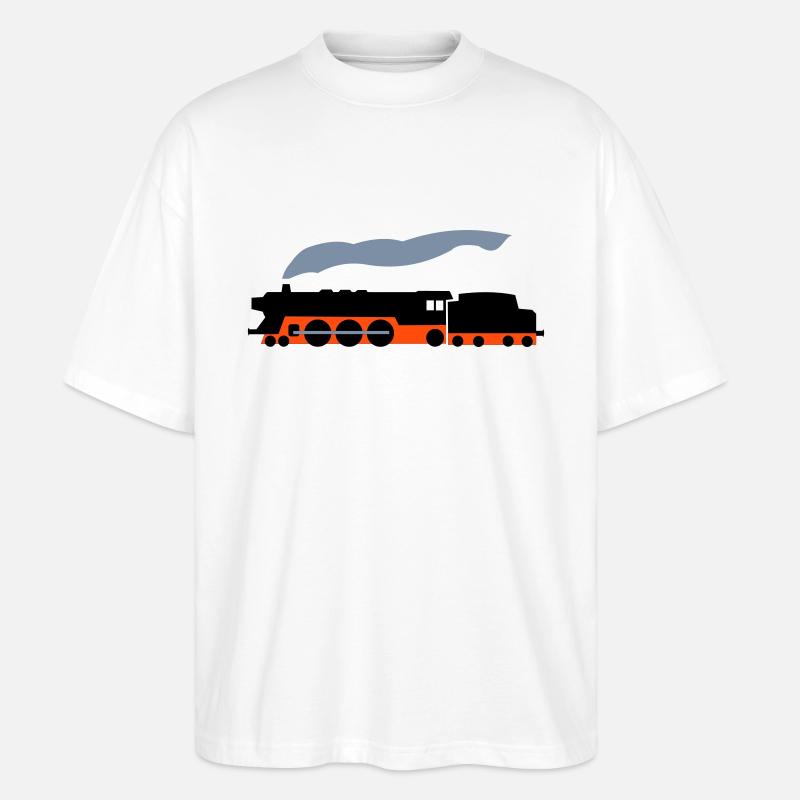 Dampflok - Stanley/Stella Oversized Unisex Bio T-Shirt Blaster 2.0 - Weiß