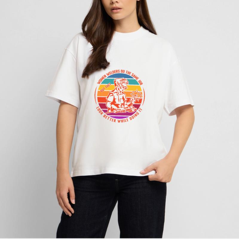 Welders Do The Same Job Look Better While Doing It Stanley/Stella Oversized Unisex Organic T-shirt Blaster 2.0