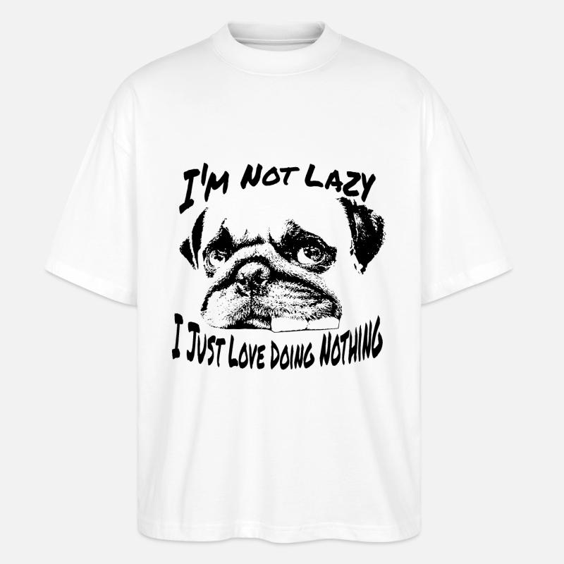 faul ist eine Kunst - Stanley/Stella Oversized Unisex Bio T-Shirt Blaster 2.0 - Weiß