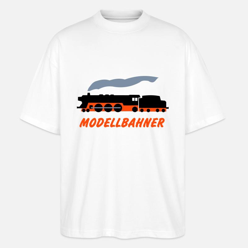 Modellbahner - Stanley/Stella Oversized Unisex Bio T-Shirt Blaster 2.0 - Weiß