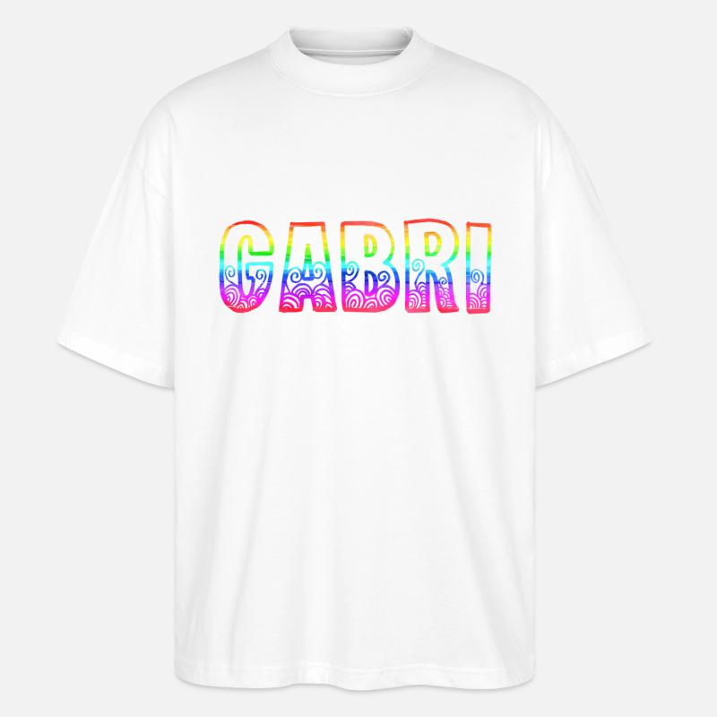 gabri rs regenbogen - Stanley/Stella Oversized Unisex Bio T-Shirt Blaster 2.0 - Weiß