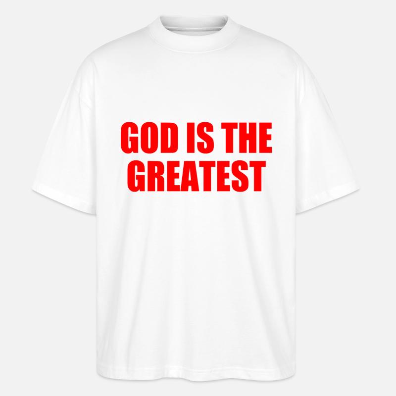 god is the greatest - T-shirt bio Blaster 2.0 coupe oversize Stanley/Stella Unisexe - blanc