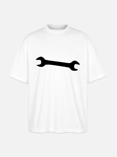 Wrench - Tool - Stanley/Stella Oversized Unisex Organic T-shirt Blaster 2.0 - white