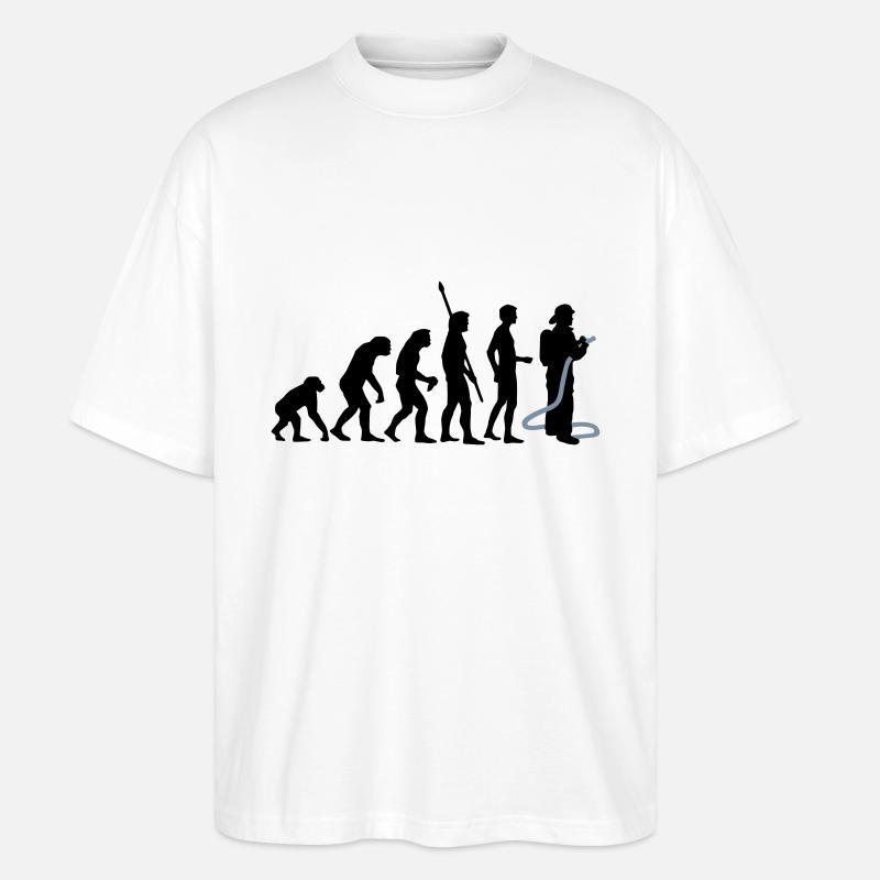 evolution_feuerwehr_b_2c - Stanley/Stella Oversized Unisex Organic T-shirt Blaster 2.0 - white