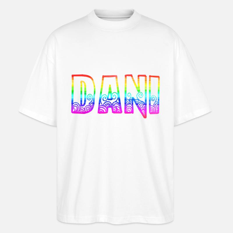 dani rs regenbogen - Stanley/Stella Oversized Unisex Bio T-Shirt Blaster 2.0 - Weiß