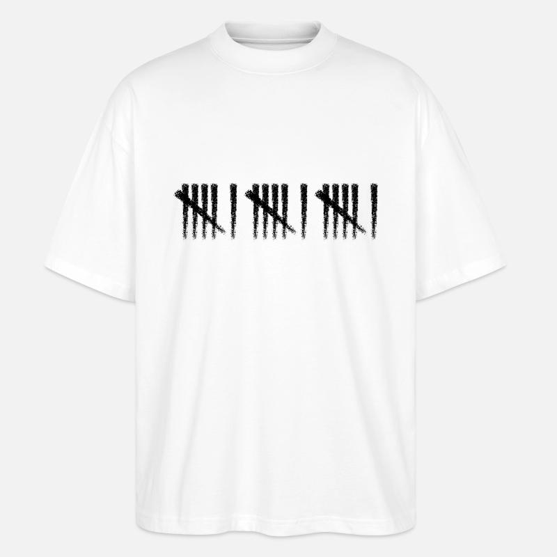 666 Schwarz - Stanley/Stella Oversized Unisex Bio T-Shirt Blaster 2.0 - Weiß