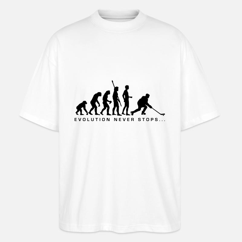 evolution_eishockey_b - Stanley/Stella Oversized Unisex Organic T-shirt Blaster 2.0 - white