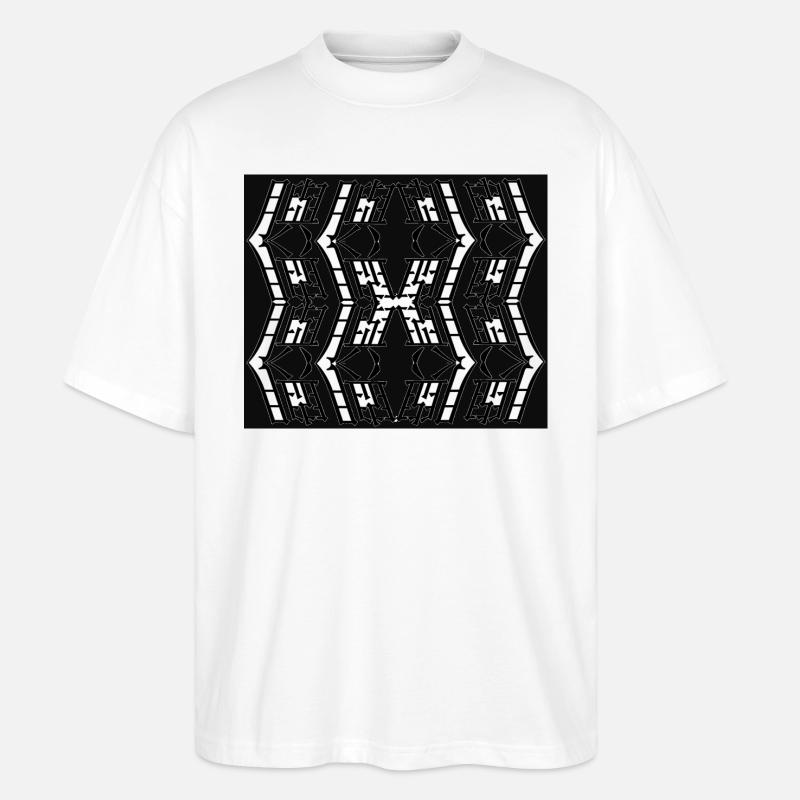 Neues Einzigartiges Muster - Stanley/Stella Oversized Unisex Bio T-Shirt Blaster 2.0 - Weiß