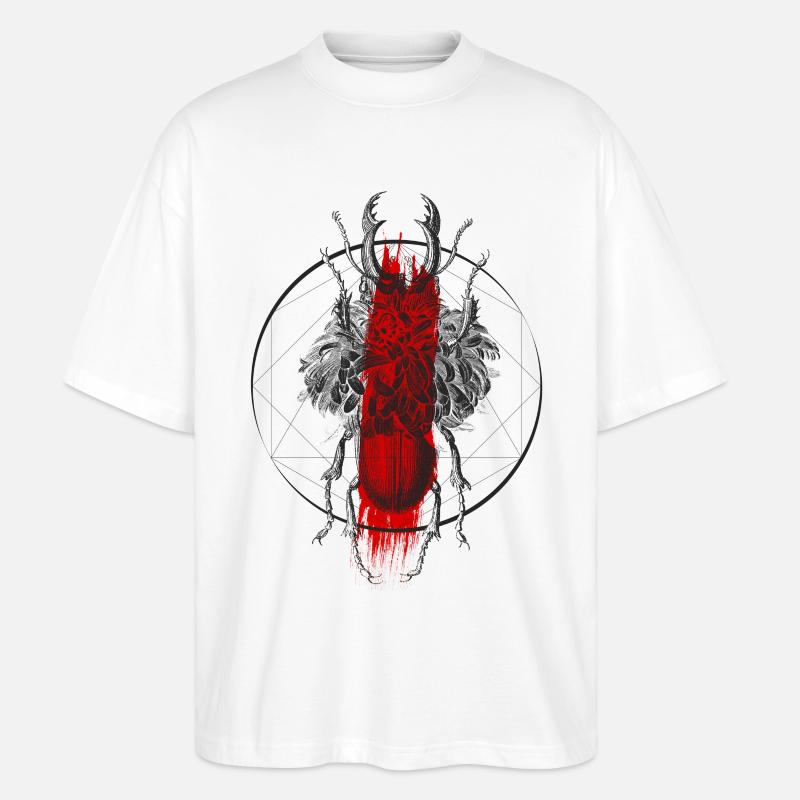 Skarabäus - Stanley/Stella Oversized Unisex Bio T-Shirt Blaster 2.0 - Weiß