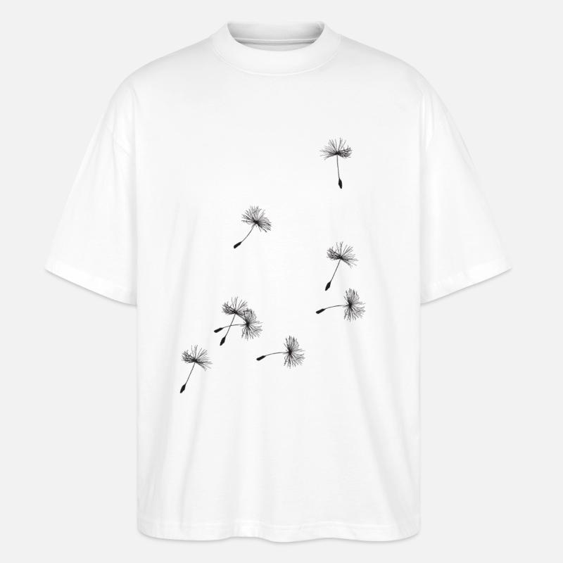Flugschirme der Pusteblume. Geschenk - Stanley/Stella Oversized Unisex Bio T-Shirt Blaster 2.0 - Weiß