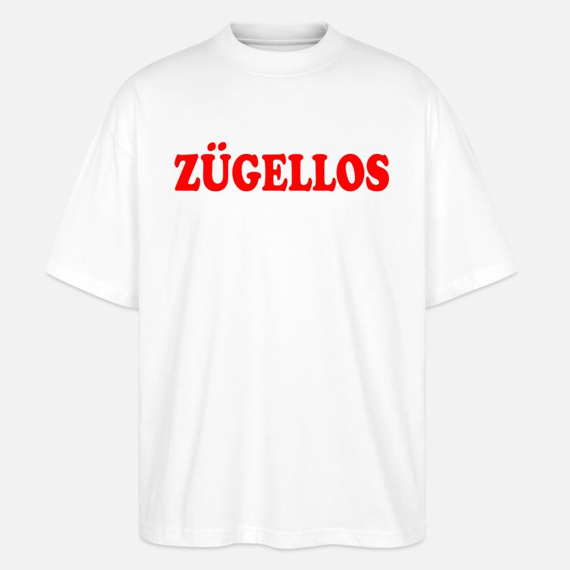zügellos - Stanley/Stella Oversized Unisex Bio T-Shirt Blaster 2.0 - Weiß