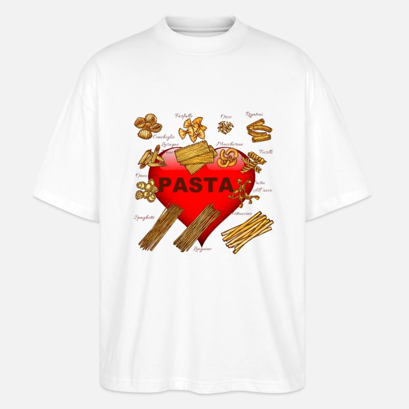 I love Pasta - Stanley/Stella Oversized Unisex Bio T-Shirt Blaster 2.0 - Weiß
