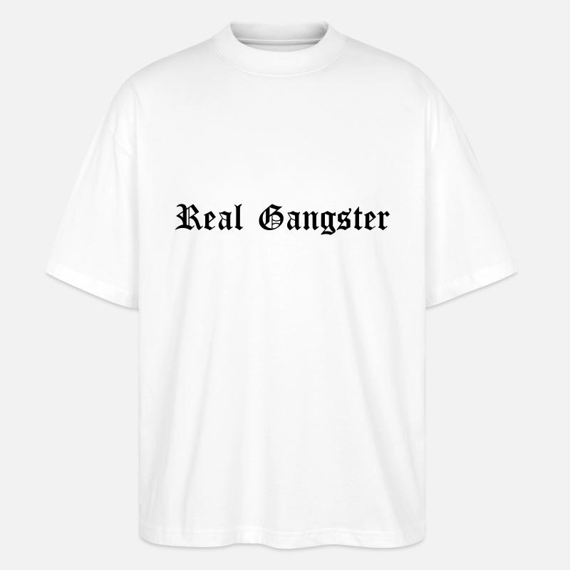 Gangster réel - T-shirt bio Blaster 2.0 coupe oversize Stanley/Stella Unisexe - blanc