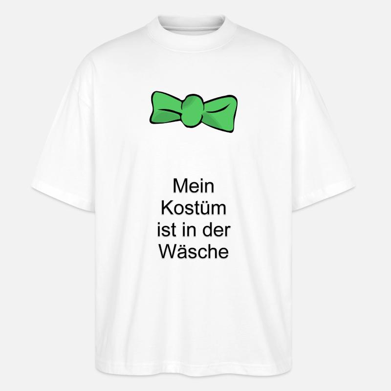 Fasching Fliege - Stanley/Stella Oversized Unisex Bio T-Shirt Blaster 2.0 - Weiß